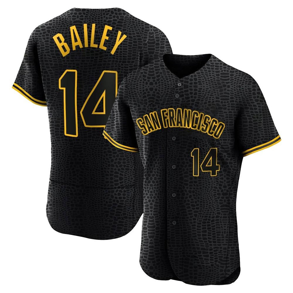 Davalo SF.Giants #14 Patrick Bailey Player Black Snake Skin City Limited Elite Stitched Jerseys