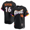 Davalo SF.Giants #16 Rafael Devers Player Black 2025 City Connect Home Limited Stitched Jerseys