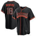 Davalo SF.Giants #16 Rafael Devers Player Black Alternate Limited Stitched Jerseys