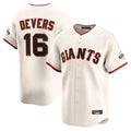 Davalo SF.Giants #16 Rafael Devers Player Cream Home Limited Stitched Jerseys