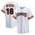 Davalo SF.Giants #16 Rafael Devers Player White Home Game Stitched Jerseys
