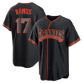 Davalo SF.Giants #17 Heliot Ramos Player Black Alternate Limited Stitched Jerseys