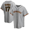 Davalo SF.Giants #17 Heliot Ramos Player Gray Home Game Stitched Jerseys