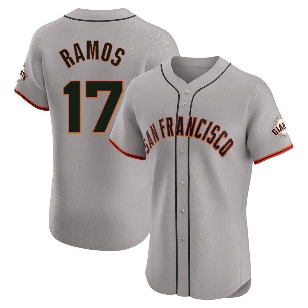 Davalo SF.Giants #17 Heliot Ramos Player Gray Home Limited Elite Stitched Jerseys