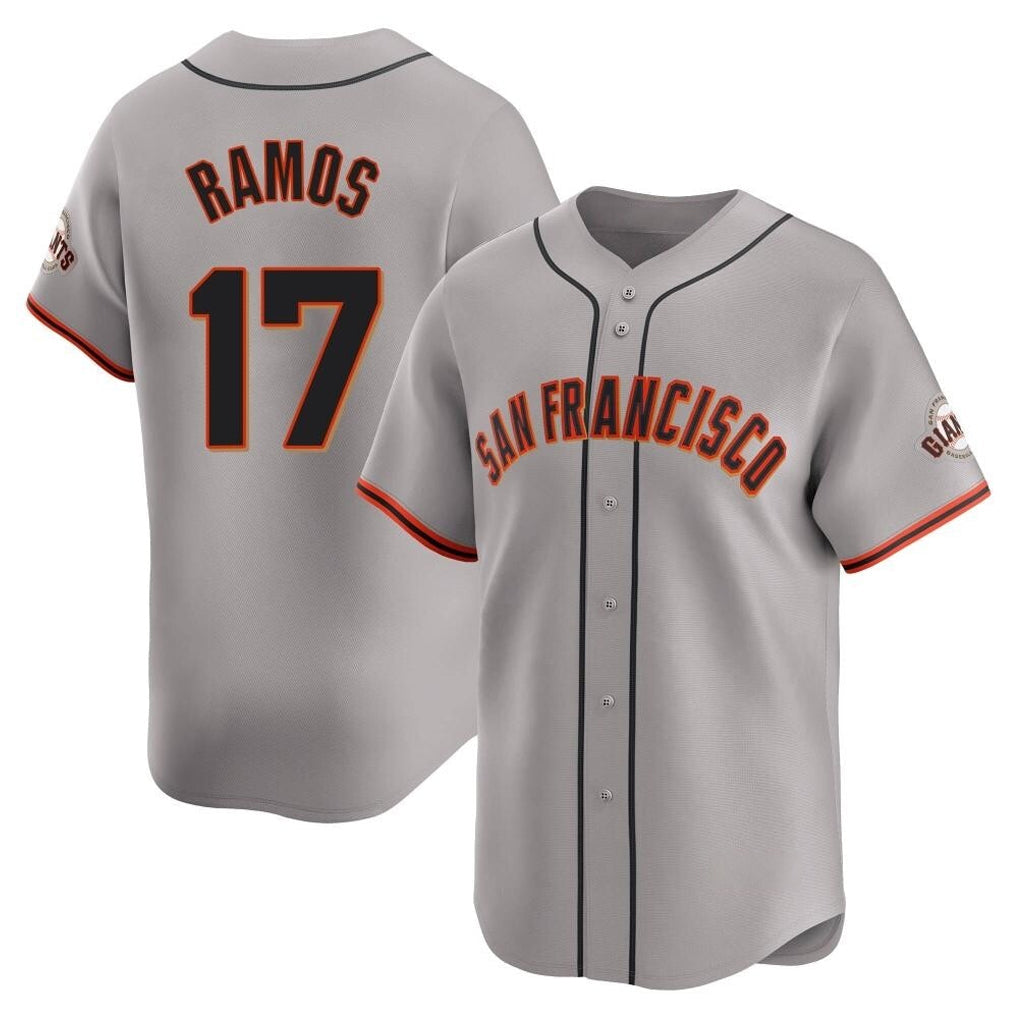 Davalo SF.Giants #17 Heliot Ramos Player Gray Home Limited Stitched Jerseys