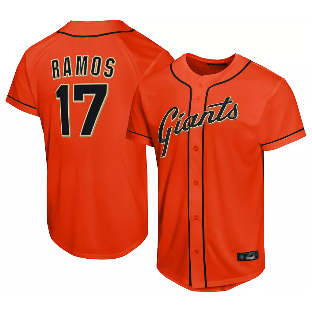 Davalo SF.Giants #17 Heliot Ramos Player Orange Home Limited Stitched Jerseys