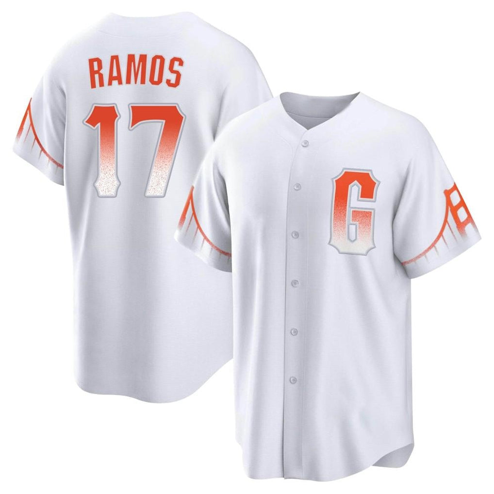 Davalo SF.Giants #17 Heliot Ramos Player White City Connect Home Game Stitched Jerseys