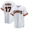 Davalo SF.Giants #17 Heliot Ramos Player White Home Game Stitched Jerseys
