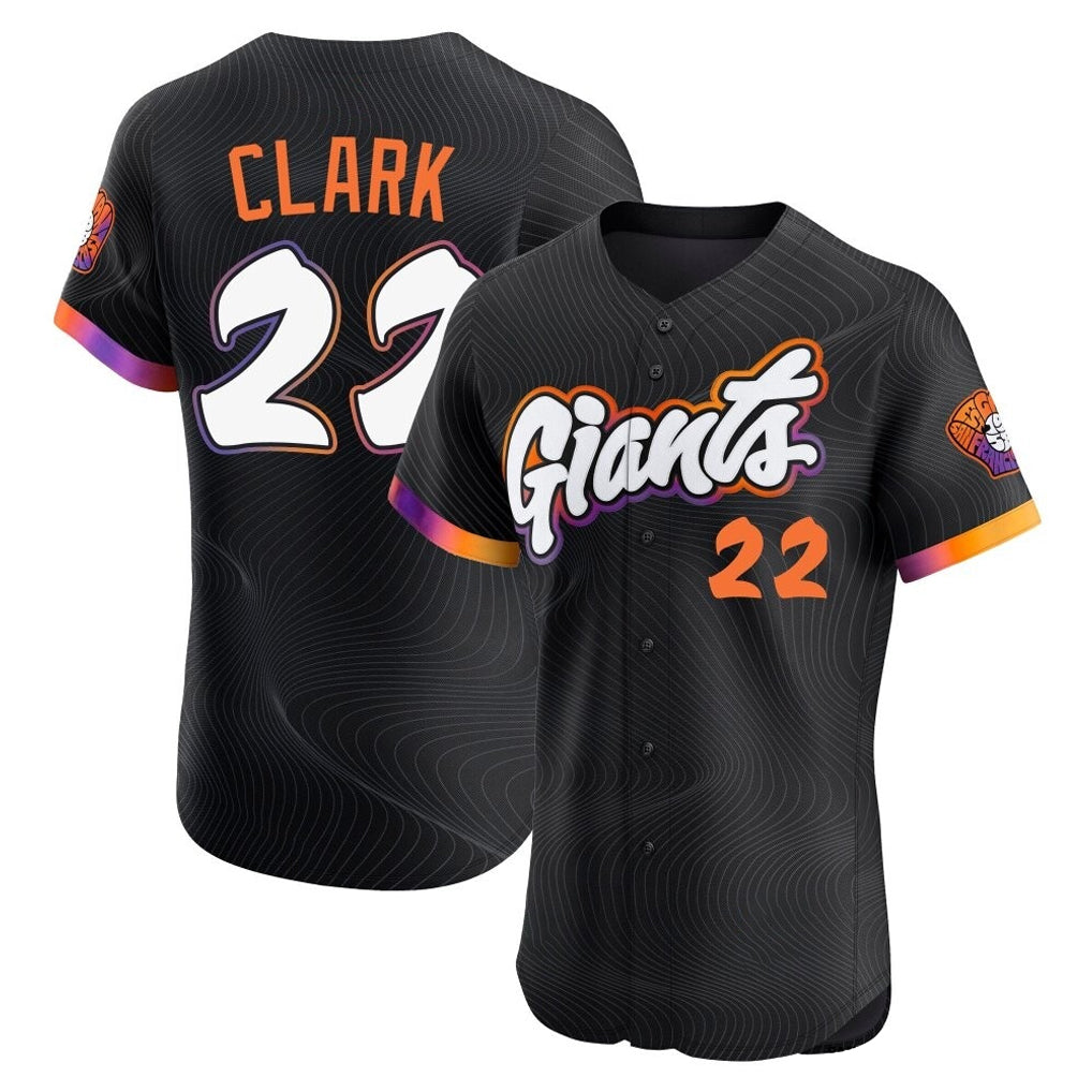 Davalo SF.Giants #22 Will Clark Player Black 2025 City Connect Home Limited Elite Stitched Jerseys