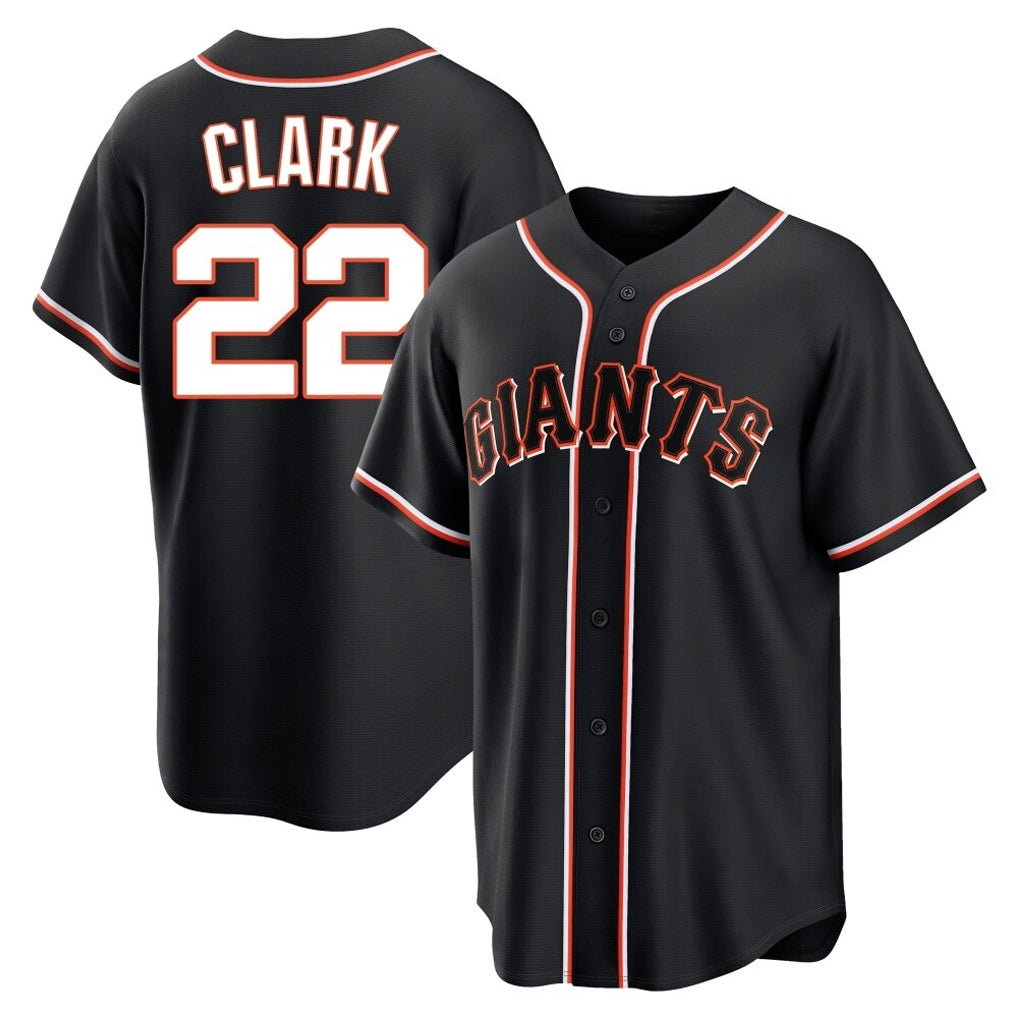 Davalo SF.Giants #22 Will Clark Player Black Fashion Out Home Limited Stitched Jerseys