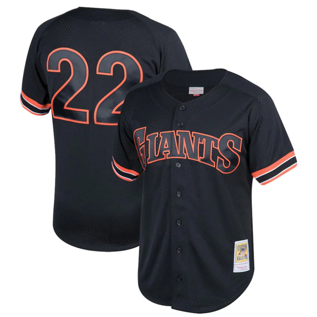 Davalo SF.Giants #22 Will Clark Player Black Mitchell & Ness Cooperstown Collection Limited Stitched Jerseys