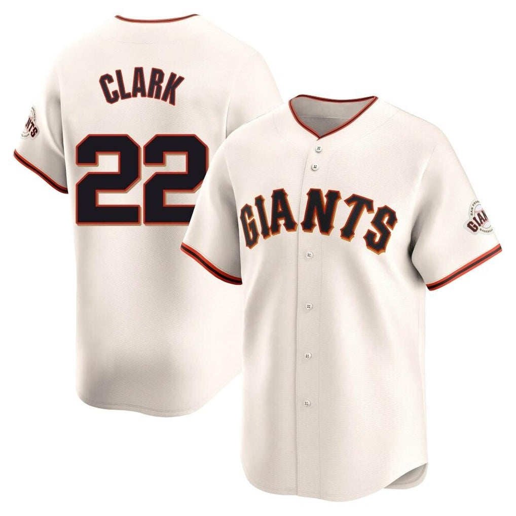 Davalo SF.Giants #22 Will Clark Player Cream Home Limited Stitched Jerseys