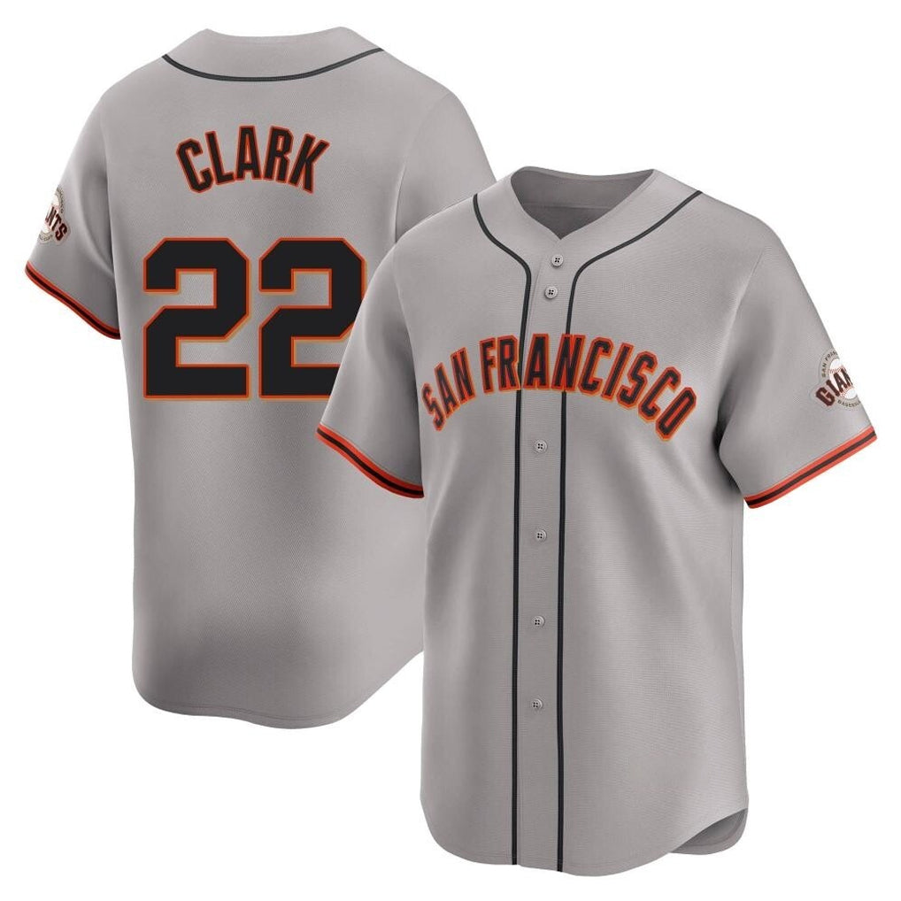 Davalo SF.Giants #22 Will Clark Player Gray Home Limited Stitched Jerseys