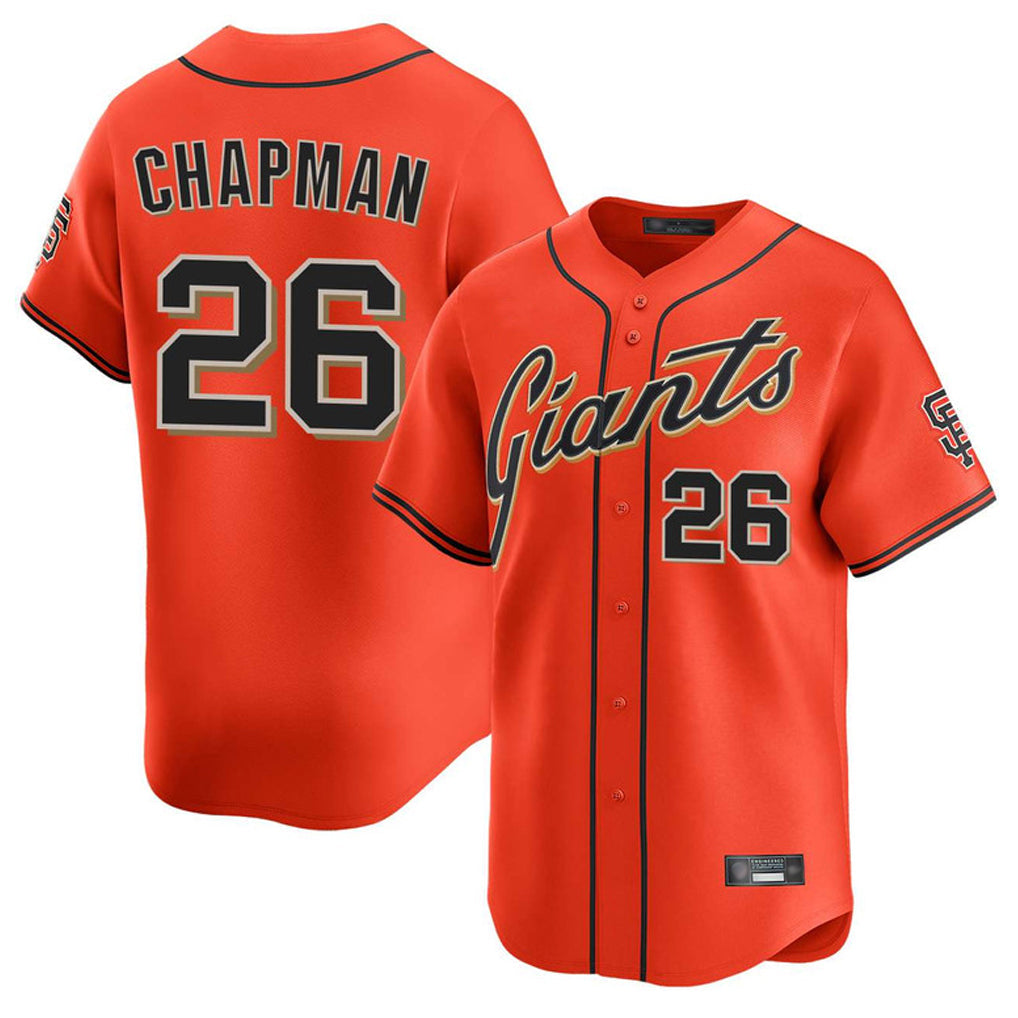 Davalo SF.Giants #26 Matt Chapman Player Orange Home Limited Stitched Jerseys
