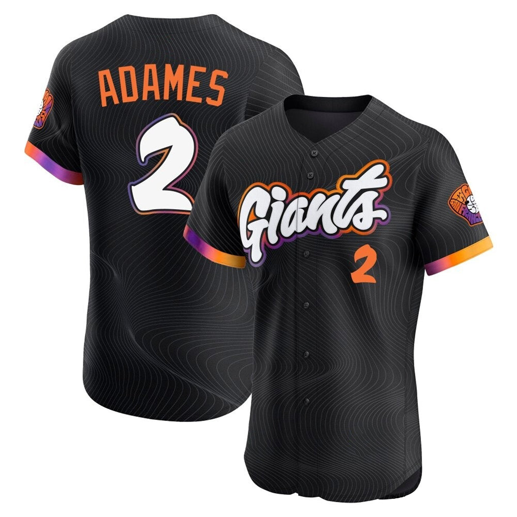 Davalo SF.Giants #2 Willy Adames Player Black 2025 City Connect Home Limited Elite Stitched Jerseys