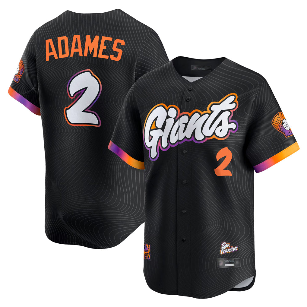 Davalo SF.Giants #2 Willy Adames Player Black 2025 City Connect Home Limited Stitched Jerseys
