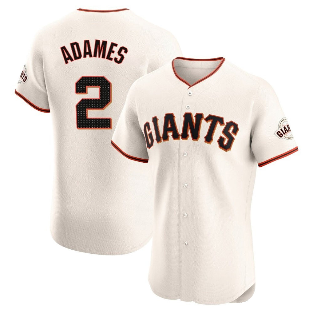 Davalo SF.Giants #2 Willy Adames Player Cream Home Limited Elite Stitched Jerseys