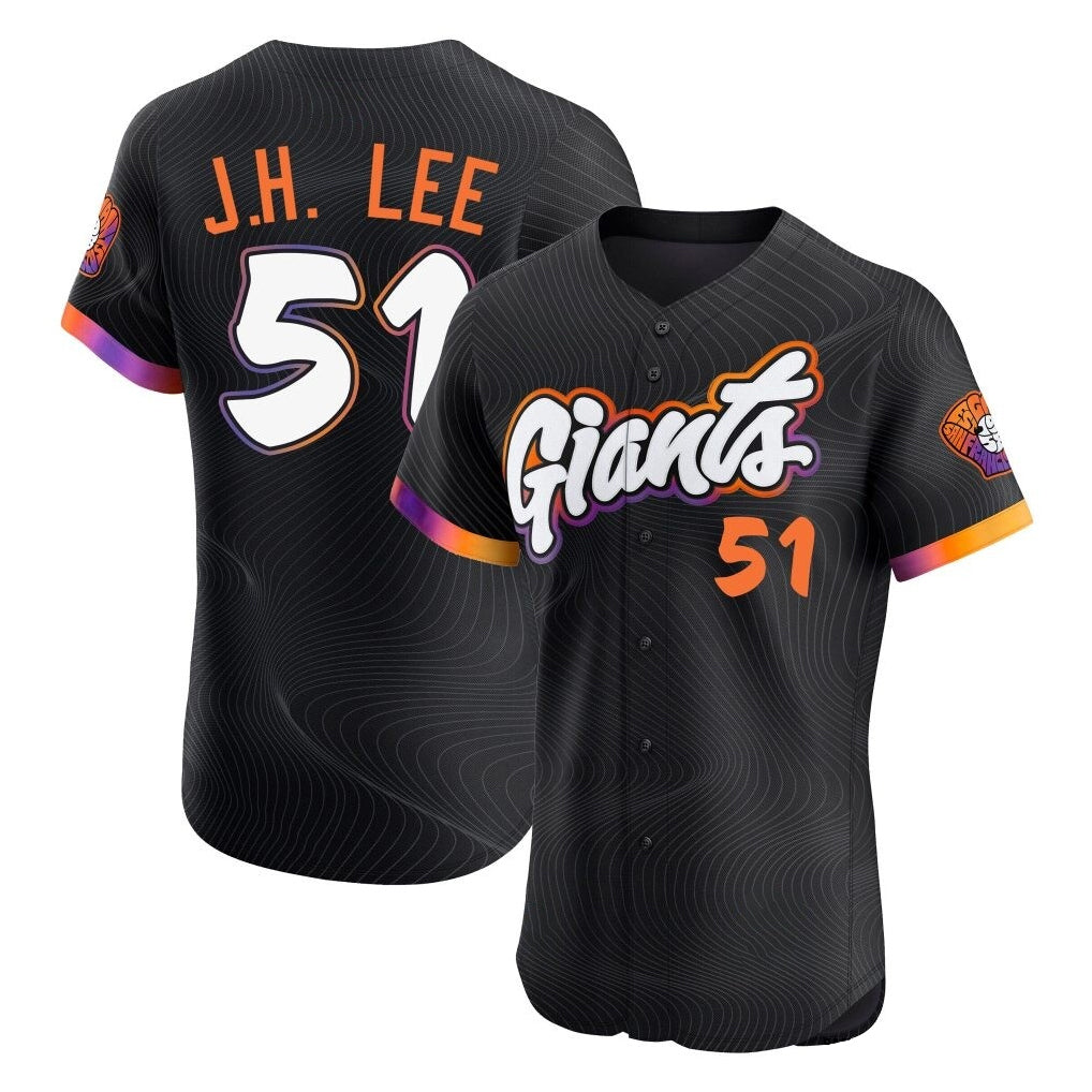Davalo SF.Giants #51 Jung Hoo Lee Player Black 2025 City Connect Home Limited Elite Stitched Jerseys