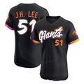 Davalo SF.Giants #51 Jung Hoo Lee Player Black 2025 City Connect Home Limited Elite Stitched Jerseys