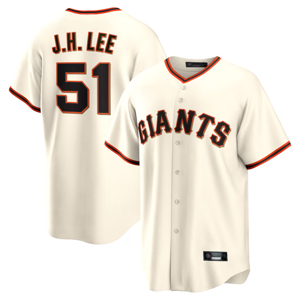 Davalo SF.Giants #51 Jung Hoo Lee Player Cream Home Game Stitched Jerseys