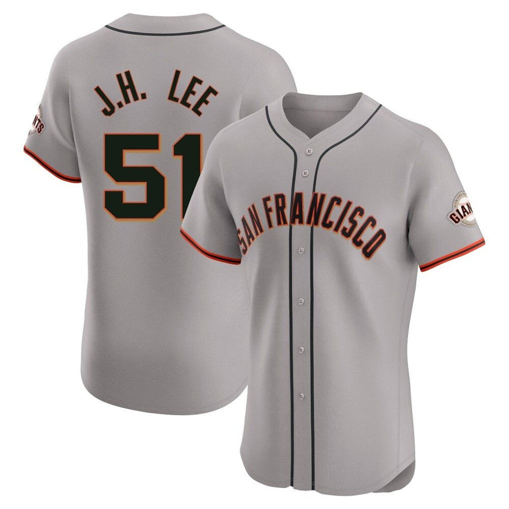 Davalo SF.Giants #51 Jung Hoo Lee Player Gray Home Limited Elite Stitched Jerseys
