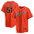 Davalo SF.Giants #51 Jung Hoo Lee Player Orange Home Game Stitched Jerseys