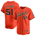 Davalo SF.Giants #51 Jung Hoo Lee Player Orange Home Limited Stitched Jerseys