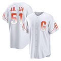 Davalo SF.Giants #51 Jung Hoo Lee Player White City Connect Home Game Stitched Jerseys
