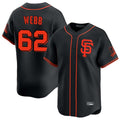 Davalo SF.Giants #62 Logan Webb Player Black Home Limited Stitched Jerseys