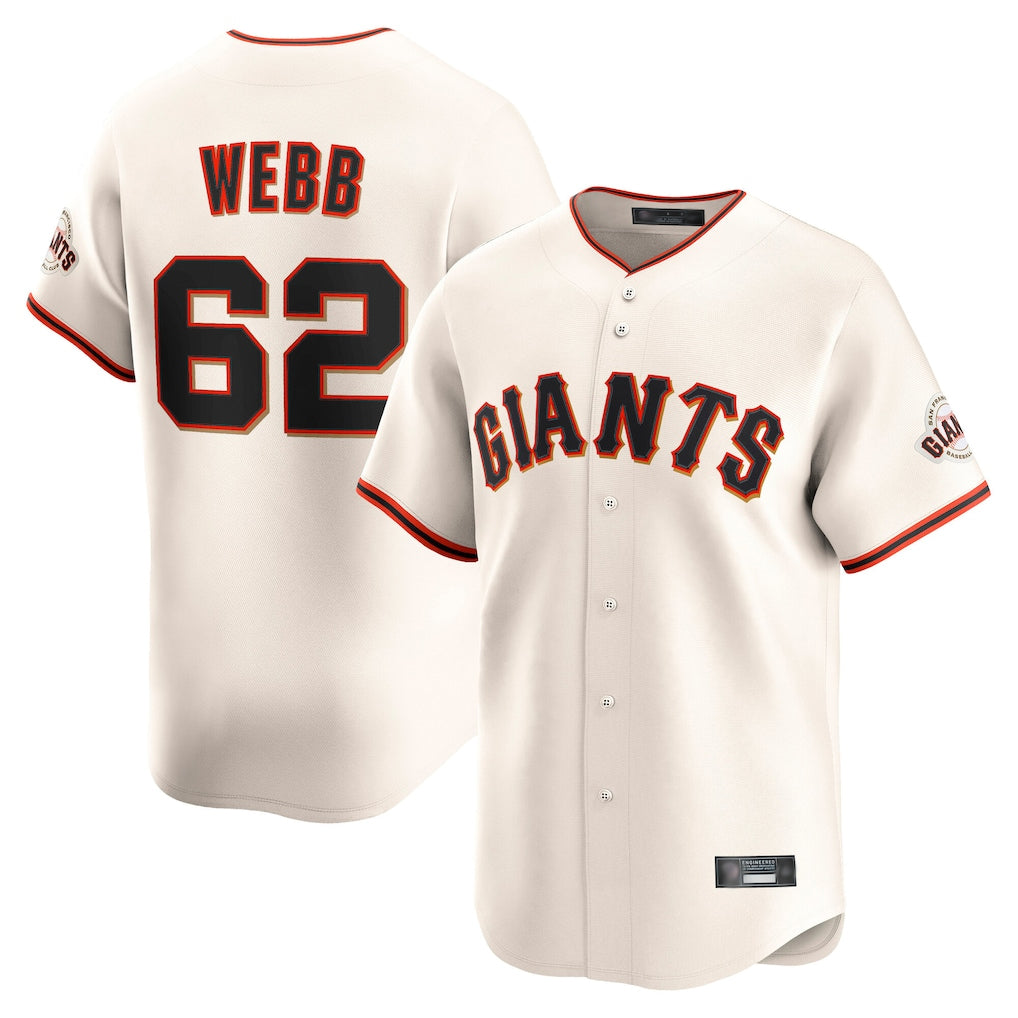 Davalo SF.Giants #62 Logan Webb Player Cream Home Limited Stitched Jerseys