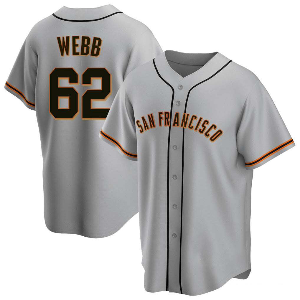 Davalo SF.Giants #62 Logan Webb Player Gray Home Game Stitched Jerseys