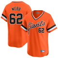 Davalo SF.Giants #62 Logan Webb Player Orange Home Game T-shirt Stitched Jerseys