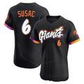 Davalo SF.Giants #6 Daniel Susac Player Black 2025 City Connect Home Limited Elite Stitched Jerseys