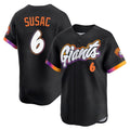 Davalo SF.Giants #6 Daniel Susac Player Black 2025 City Connect Home Limited Stitched Jerseys