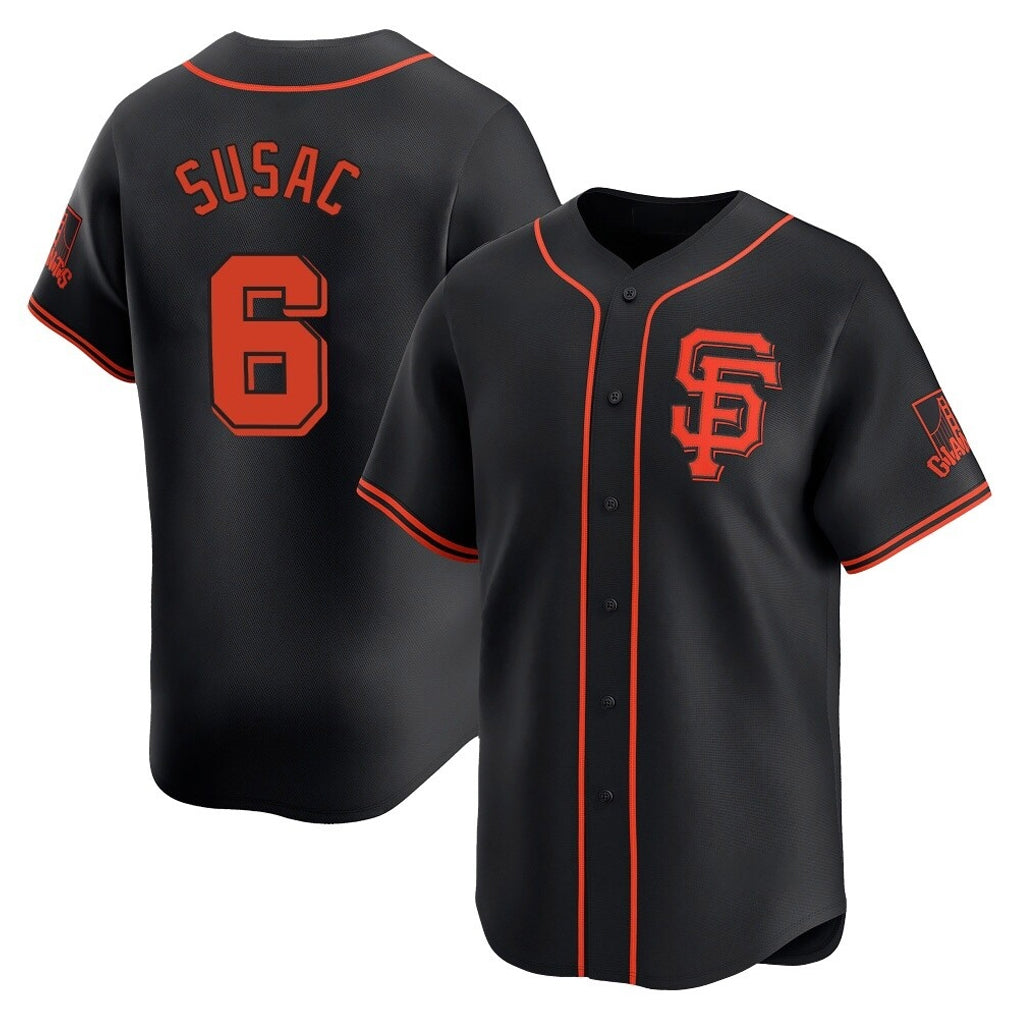 Davalo SF.Giants #6 Daniel Susac Player  Black 2026 Home Limited Stitched Jerseys