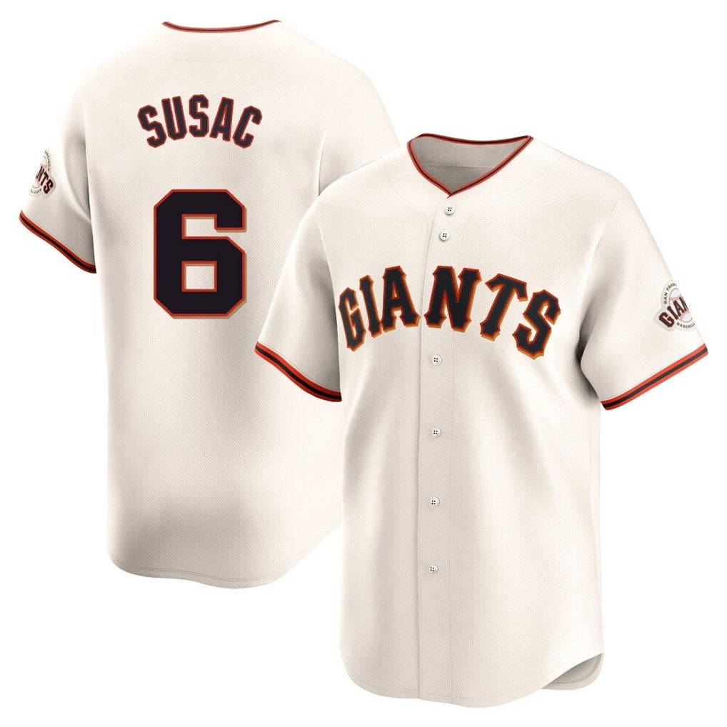 Davalo SF.Giants #6 Daniel Susac Player Cream Home Limited Stitched Jerseys