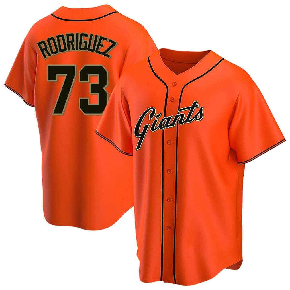 Davalo SF.Giants #73 Randy Rodriguez Player Orange Home Game Stitched Jerseys