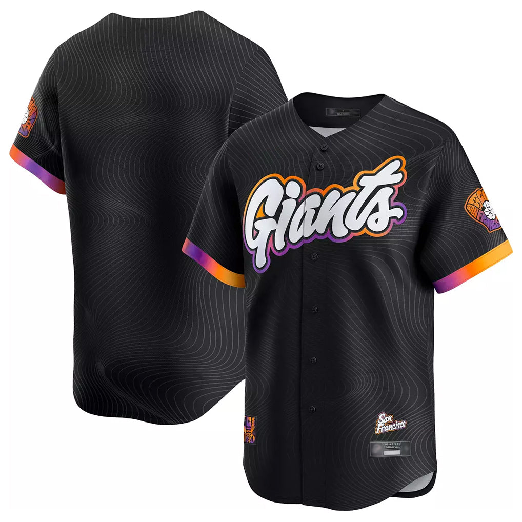 Davalo SF.Giants Blank Player Black City Connect Limited Vapor Stitched Jerseys