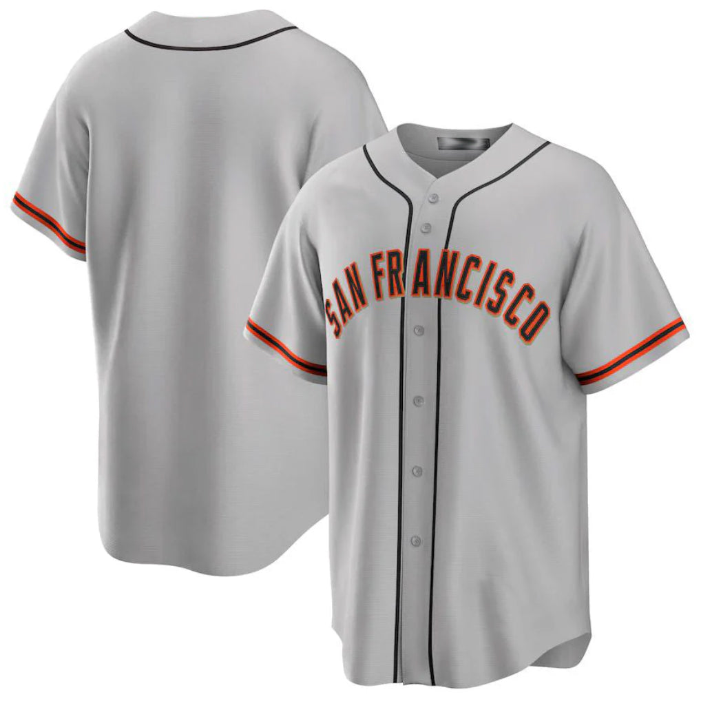 Davalo SF.Giants Blank Player Gray Home Game Stitched Jerseys