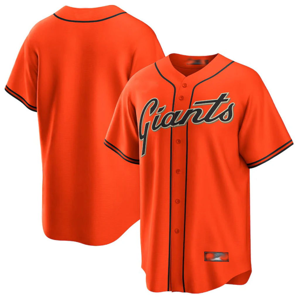 Davalo SF.Giants Blank Player Orange Alternate Replica Game Stitched Jerseys