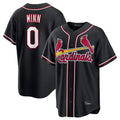 Davalo St. Louis Cardinals #0 Masyn Winn Player Black Carbon Fashio Game Stitched Jerseys