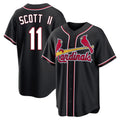 Davalo St. Louis Cardinals #11 Victor Scott II Player Black Carbon Fashio Game Stitched Jerseys