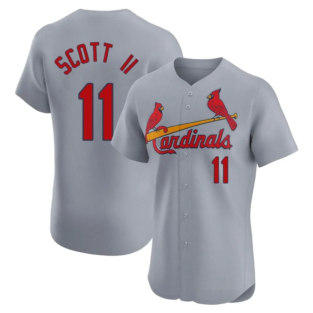 Davalo St. Louis Cardinals #11 Victor Scott II Player Gray Home Limited Elite Stitched Jerseys