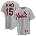 Davalo St. Louis Cardinals #15 Jose Fermin Player Gray Home Game Stitched Jerseys