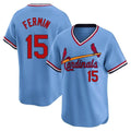 Davalo St. Louis Cardinals #15 Jose Fermin Player Light Blue City Connect Home T-shirt Stitched Jerseys