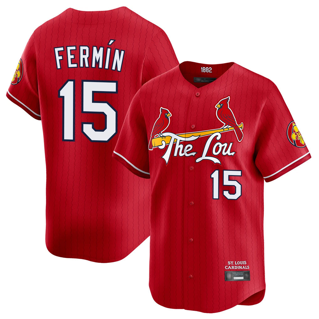 Davalo St. Louis Cardinals #15 Jose Fermin Player Red City Connect Limited Stitched Jerseys