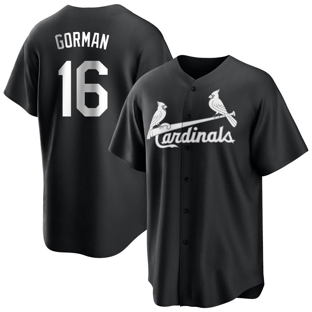 Davalo St. Louis Cardinals #16 Nolan Gorman Player Black City Connect Home Limited Stitched Jerseys