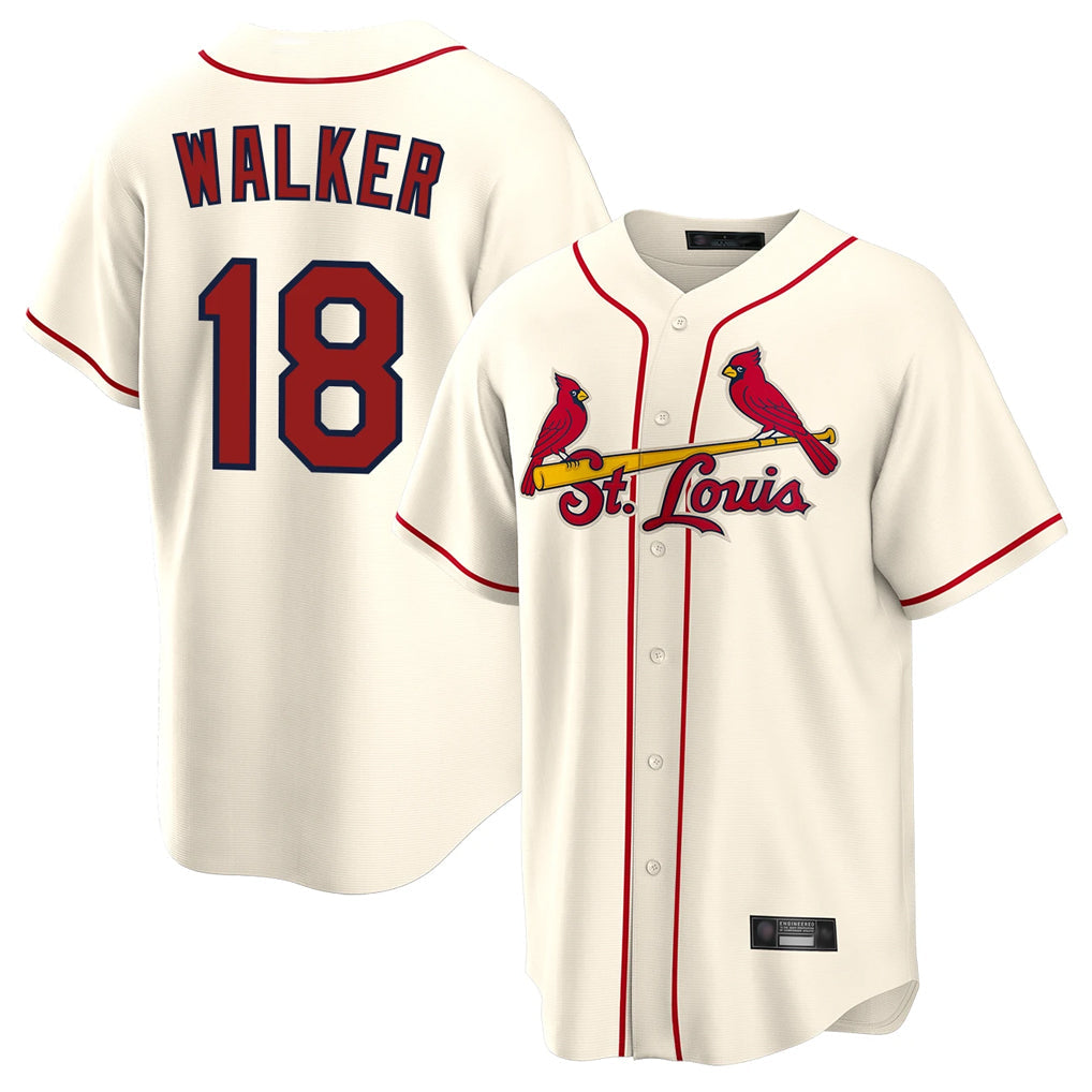 Davalo St. Louis Cardinals #18 Jordan Walker Player Cream Home Game Stitched Jerseys