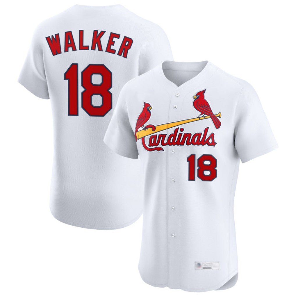 Davalo St. Louis Cardinals #18 Jordan Walker Player White Home Limited Elite Stitched Jerseys