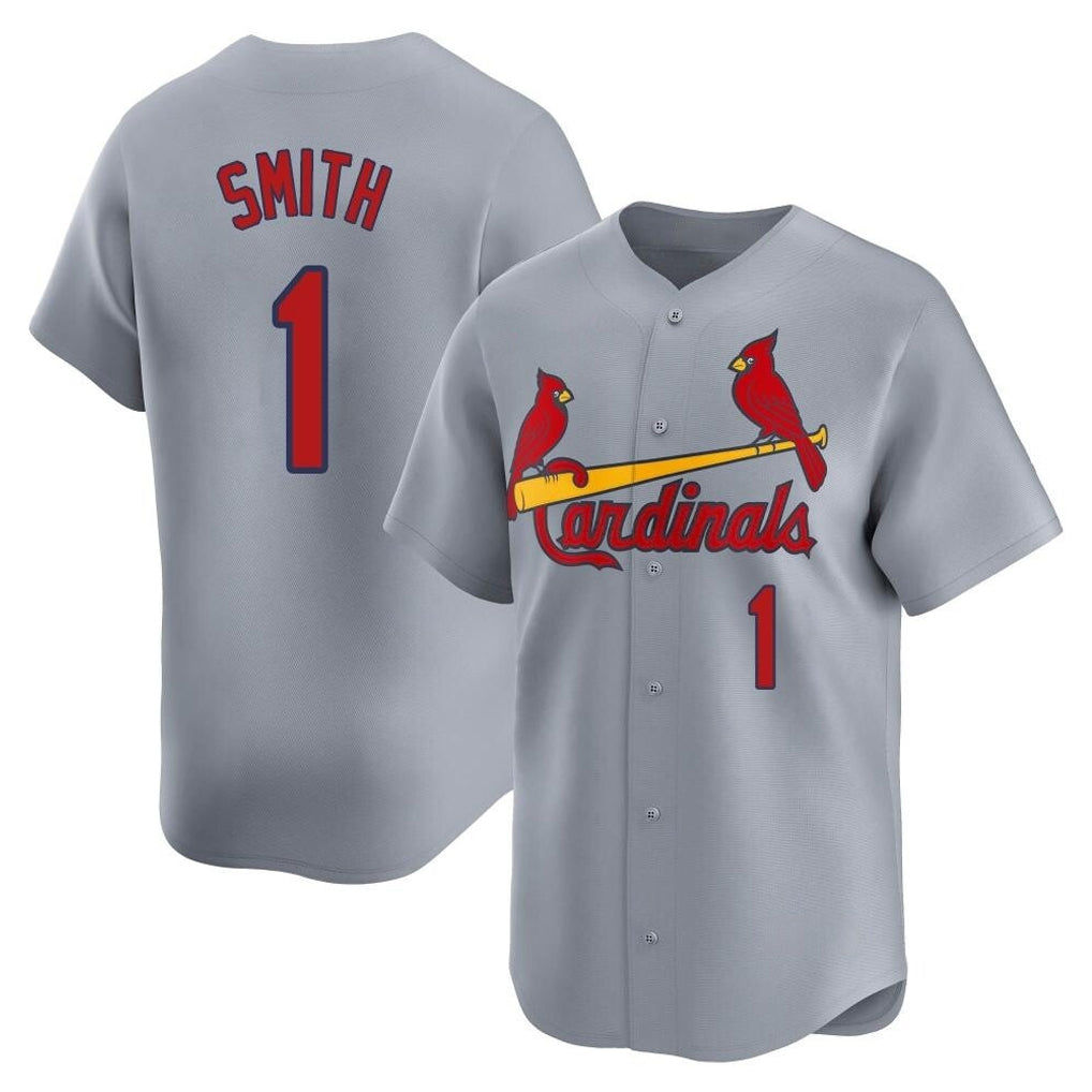 Davalo St. Louis Cardinals #1 Ozzie Smith Player Gray Home Limited Stitched Jerseys